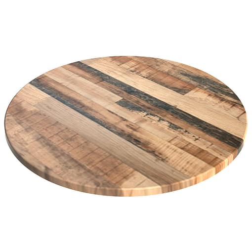 Furnlink Werzalit Rustic Kansas Round Top 600mm - Durable and Elegant Dining Solution