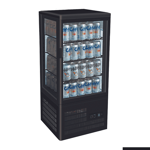 Thermaster TCBD68B 68L Four-Sided Beverage Display Fridge
