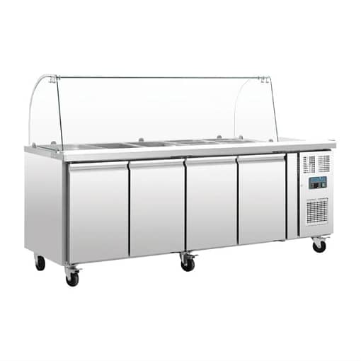 alt="Polar U-Series Four Door Refrigerated Gastronorm Saladette Counter"