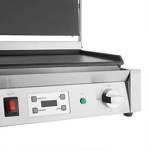 Apuro CU607-A Large Contact Grill Flat Plates with Timer
