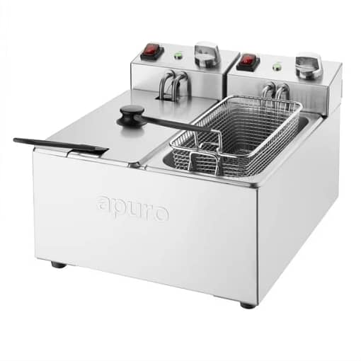 Apuro CU615-A Twin Tank Fryer – 2x3L