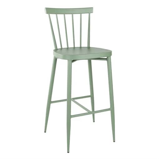 Bolero DX689 Windsor Aluminium Green High Stools – Set of 2