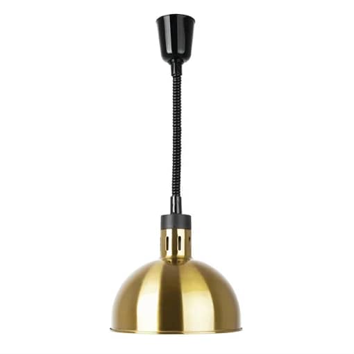 Apuro DY462-A Retractable Dome Gold Heat Shade – 250W Commercial Food Warmer