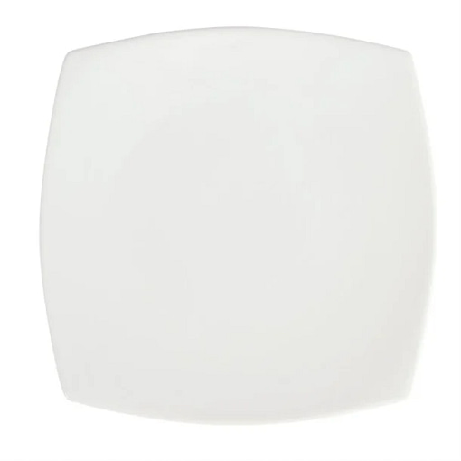 Olympia U170 Whiteware Rounded Square Plates – 240mm Porcelain (12 Pack)