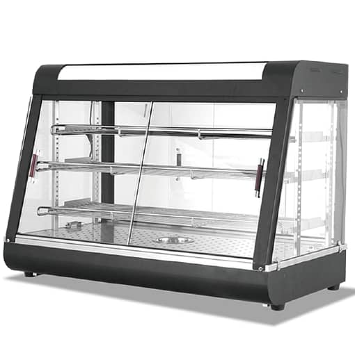 Efficient Warm Food Display with Front and Rear Sliding Doors - 1200mm, Model 402295