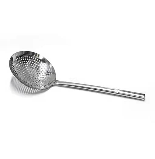 Kitchen Knock Perforated Skimmer - 180mm Stainless Steel, Long Handle