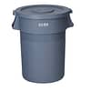 Kitchen Knock 120L Eco Round Waste Bin - Grey with Flat Lid