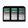 Bromic BB0330GD-NR 307L triple glass door back bar fridge with LED lighting.