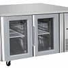 Atosa EPF3721 1360mm Two-Door Glass Fridge Table