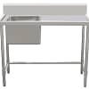 Kitchen Knock 620333 Stainless Steel Single Sink Bench 1200x700mm – Ideal for Commercial Kitchens