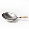 Kitchen Knock 16 inch iron wok with wooden handle