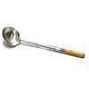Kitchen Knock Chinese Style Stainless Steel Ladle with Wooden Handle 072926 - Pack of 2