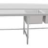 Kitchen Knock Stainless Steel Double Sink Dishwasher Bench Left Inlet 1200x700mm