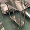 Kitchen Knock Stainless Steel Work Bench with Timber Layer Flat 450x700mm