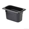FED JW-P194B Black Polypropylene 1/9 Gastronorm Pan with 100mm Depth and Non-Stick Interior