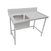 Kitchen Knock 900x700mm Stainless Steel Single Sink Bench - Left