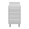Vogue DP276 Stainless Steel 4 Drawer Workstation with 100mm Upstand – Ideal for Commercial Kitchens