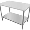 Kitchen Knock Flat Stainless Steel Work Bench with Timber Layer 600x600mm