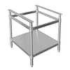 CookRite ATSEC-600 stainless steel equipment stand, 608mm wide, for AT80G gas cooking series