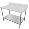 Kitchen Knock Stainless Steel Splashback Work Bench with Timber Layer 1200x600mm
