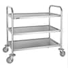 Vogue Stainless Steel 3 Tier Clearing Trolley Medium (F994)
