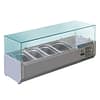 Polar GD875-A Countertop Prep Fridge with Glass Sneeze Guard, 3x 1/3GN & 1x 1/2GN Capacity