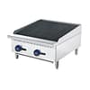 CookRite ATCB-24-NG gas char rock broiler 610mm, stainless steel, natural gas – front view, Australia