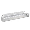 Polar FA857-A G-Series Countertop Prep Fridge with 10x 1/4GN and Stainless Lid