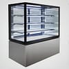 Anvil NDSV4760 4-tier square-glass cake display, 735L, 1800mm, LED lighting – front view, Australia