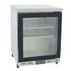 Atosa MBC24G glass door chiller cabinet, 105L capacity, stainless steel, fan-cooled, 605mm wide – front view, Australia