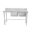 Kitchen Knock Full Stainless Steel Double Sink Bench – 1800x600mm