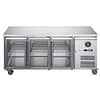 FED-X Three Glass Door Bench Fridge Stainless Steel - XUB7C18G3V