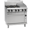 Waldorf RN8613G gas range with 4 burners, 300mm griddle, and GN2/1 static oven, ideal for restaurant kitchens