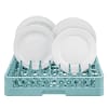 Vogue K909 dishwasher rack with plate pegs, polypropylene, 500 × 500mm – top view, Australia