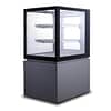 Anvil NDHV3730 square glass hot food display, 285L, 900mm wide, stainless steel – front view, Australia