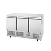 Atosa ESL3851 saladette fridge with stainless steel top and 3 doors