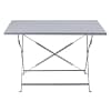 Bolero CH969 grey pavement style folding table 1100×700mm powder-coated steel – Australia
