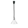 Anvil HLD0001S adjustable silver heat lamp with 250W Teflon-coated globe, 500–1800mm height range – front view, Australia