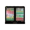 Turbo Air TB9-8H-SWB back bar cooler, 165L capacity, 2 swing glass doors, black finish, R290 refrigerant – front view, Australia