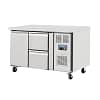 Polar GD873-A 282L counter fridge with drawers and prep surface