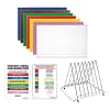 Hygiplas FY990 High-Density Colour-Coded Chopping Board Set with 7 Boards, Steel Rack & Wall Chart – Ideal for HACCP Kitchens