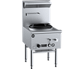 B+S Black Series UFWWD-1 single hole deluxe waterless wok table 600×840×1300 mm, 105 MJ/h NG or 110 MJ/h LPG – Australian made stainless steel model for chefs