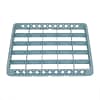 Vogue F617 glass rack extender with 25 compartments, 500mm, grey plastic – top view, Australia