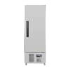 Polar G-Series G591-A slimline upright freezer 440L stainless steel, single self-closing door, fan-assisted cooling, R290 refrigerant – front view, Australia