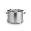 Kitchen Knock 041989 12L stainless steel stock pot with rolled edge and handles, induction and gas compatible – front view, Australia