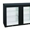 Anvil BBZ0200 Two Door Backbar Fridge with 315L Capacity – Black Glass Display