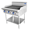 CookRite AT80G9C-F 900mm radiant char grill with stainless steel stand and undershelf, LPG/NG