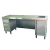 FED SS6-2100R-H Multipurpose Utility Bench with Right Sink, 3 Drawers, 2100mm Stainless Steel