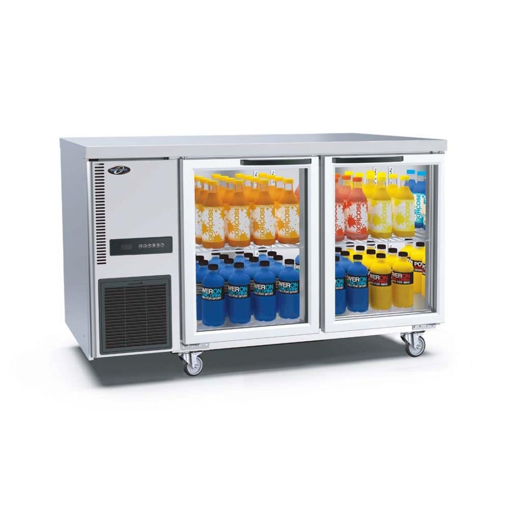 Thermaster TL1200TNG 2 Glass Door Workbench Fridge – 250L - Image 2