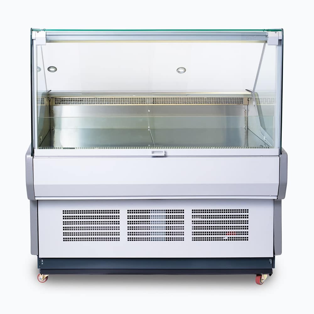 Bromic DD1250SG-NR Square Glass Deli Display with 1330mm Width – Ideal for Cafés & Delis